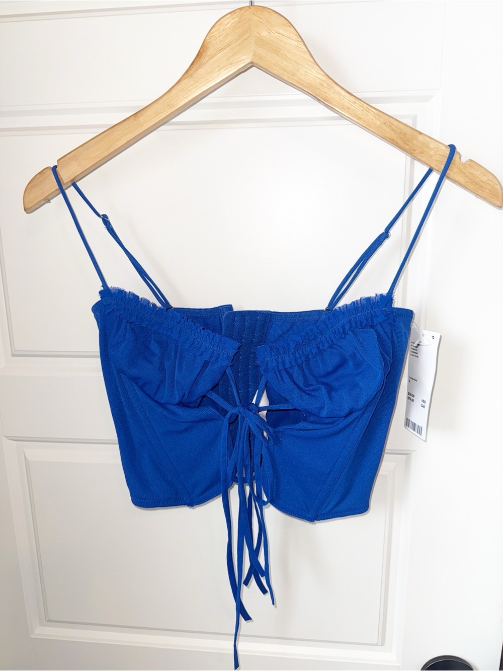 Urban Outfitters Out From Under Modern Love Corset Blue Cami Small
